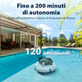 Redkey S100 Robot Pulitore per Piscina Cordless — 200 Minuti di Autonomia, Parcheggio Automatico