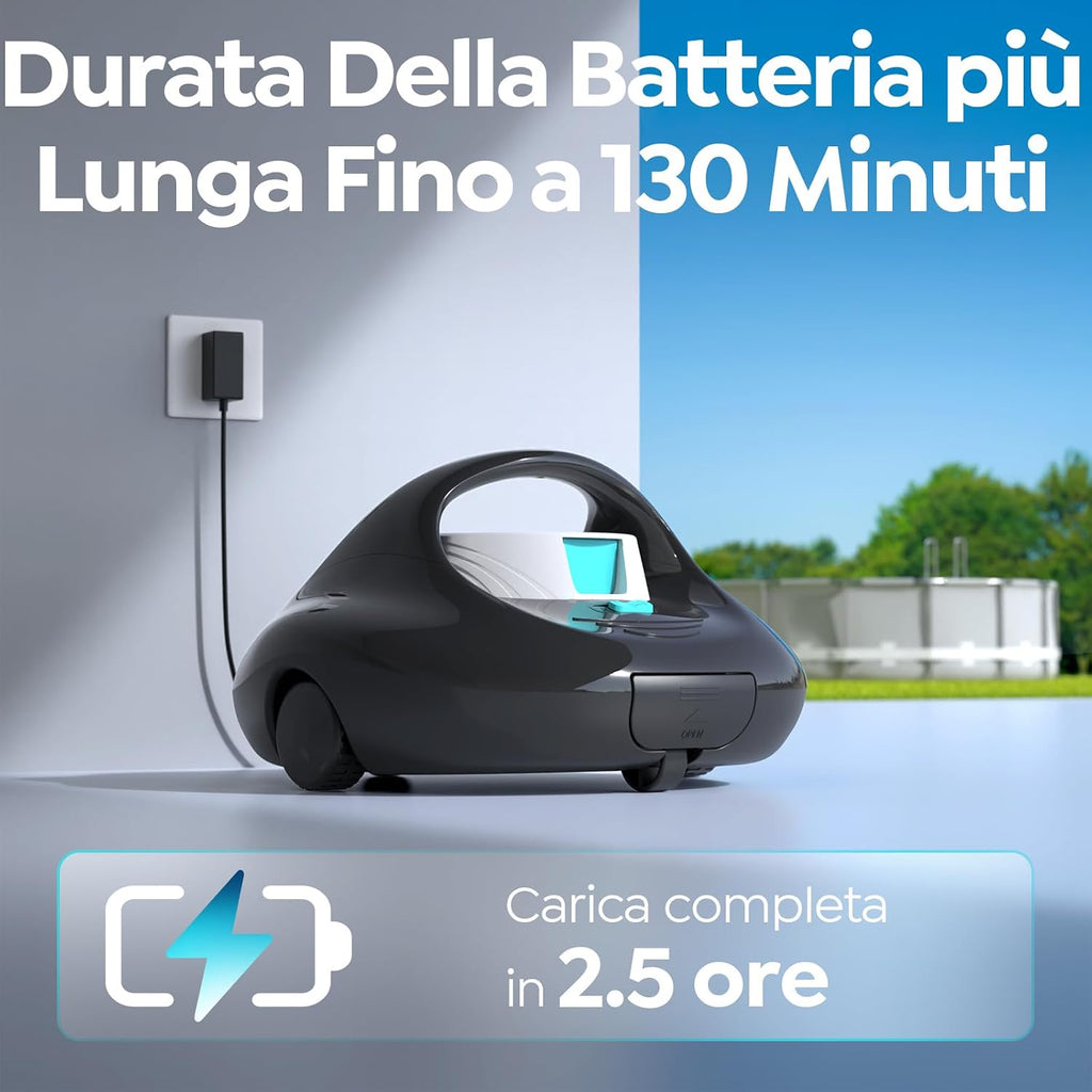 BRINBO 2026 – Robot Pulitore per Piscine Senza Fili con 130 Minuti di Autonomia