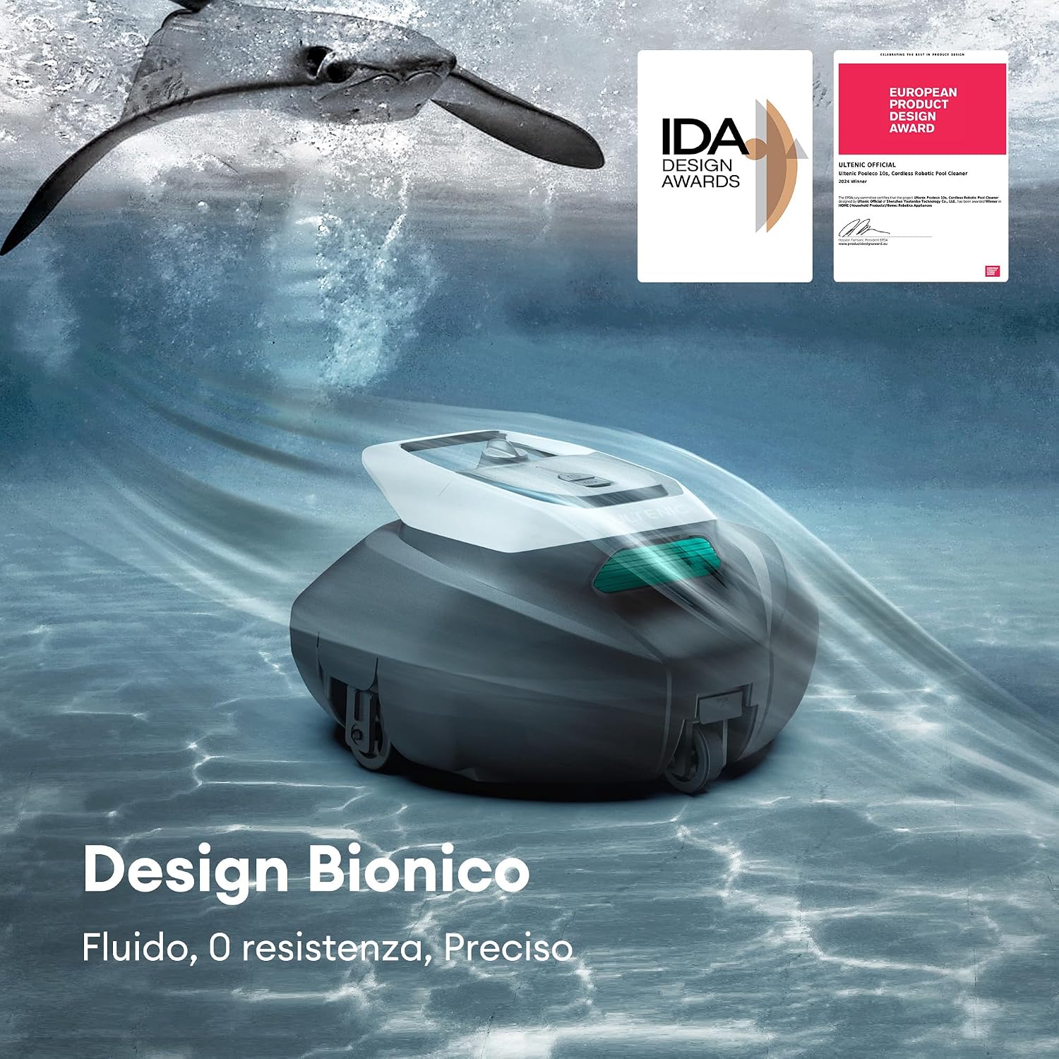 Ultenic Pooleco P10S – Robot Piscina Senza Fili con App e Controllo Remoto