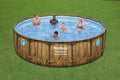 Piscina fuori terra Bestway Power Steel Swim Vista 488x122 cm effetto legno