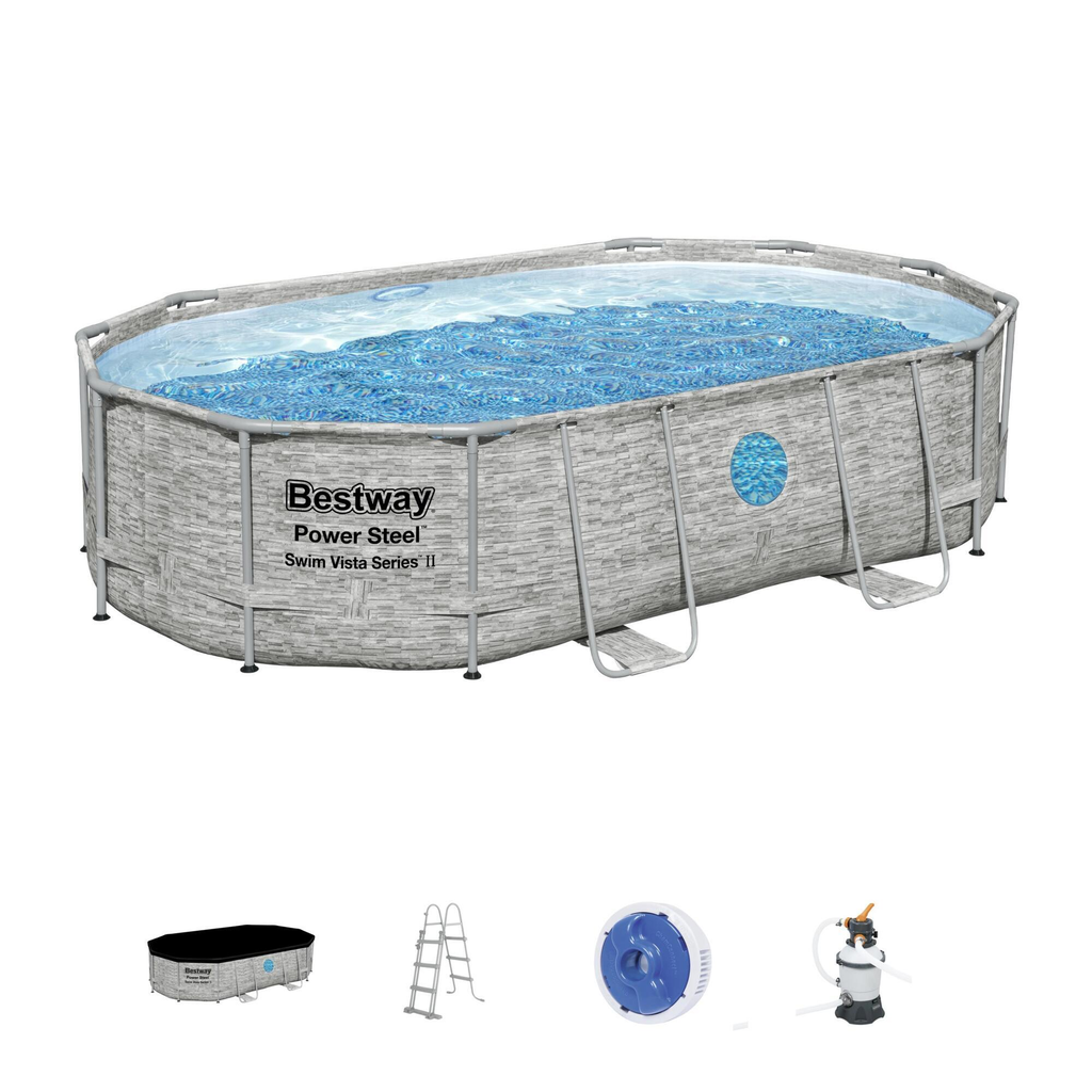 Piscina fuori terra tubolare Bestway Swimvista - 4.88 x 3.05 x 1.07 m